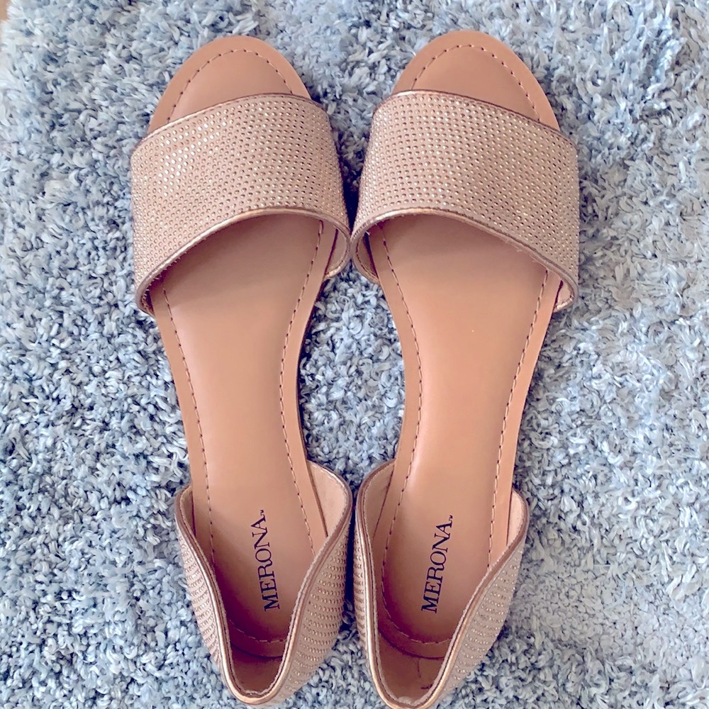 Very Pretty Rose Gold Merona Flats Size 8